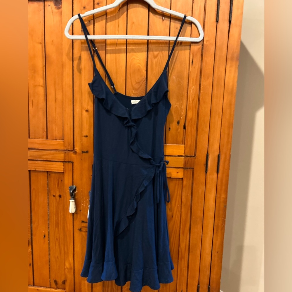Hollister Deep Blue Ruffle Dress
